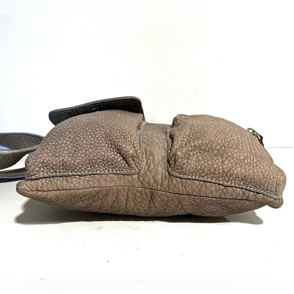 Roots Village Tribe Pebbled Leather Gray Taupe Crossbody Bag Canada π¨π¦ - Picture 7 of 12